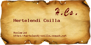 Hertelendi Csilla névjegykártya