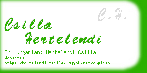 csilla hertelendi business card